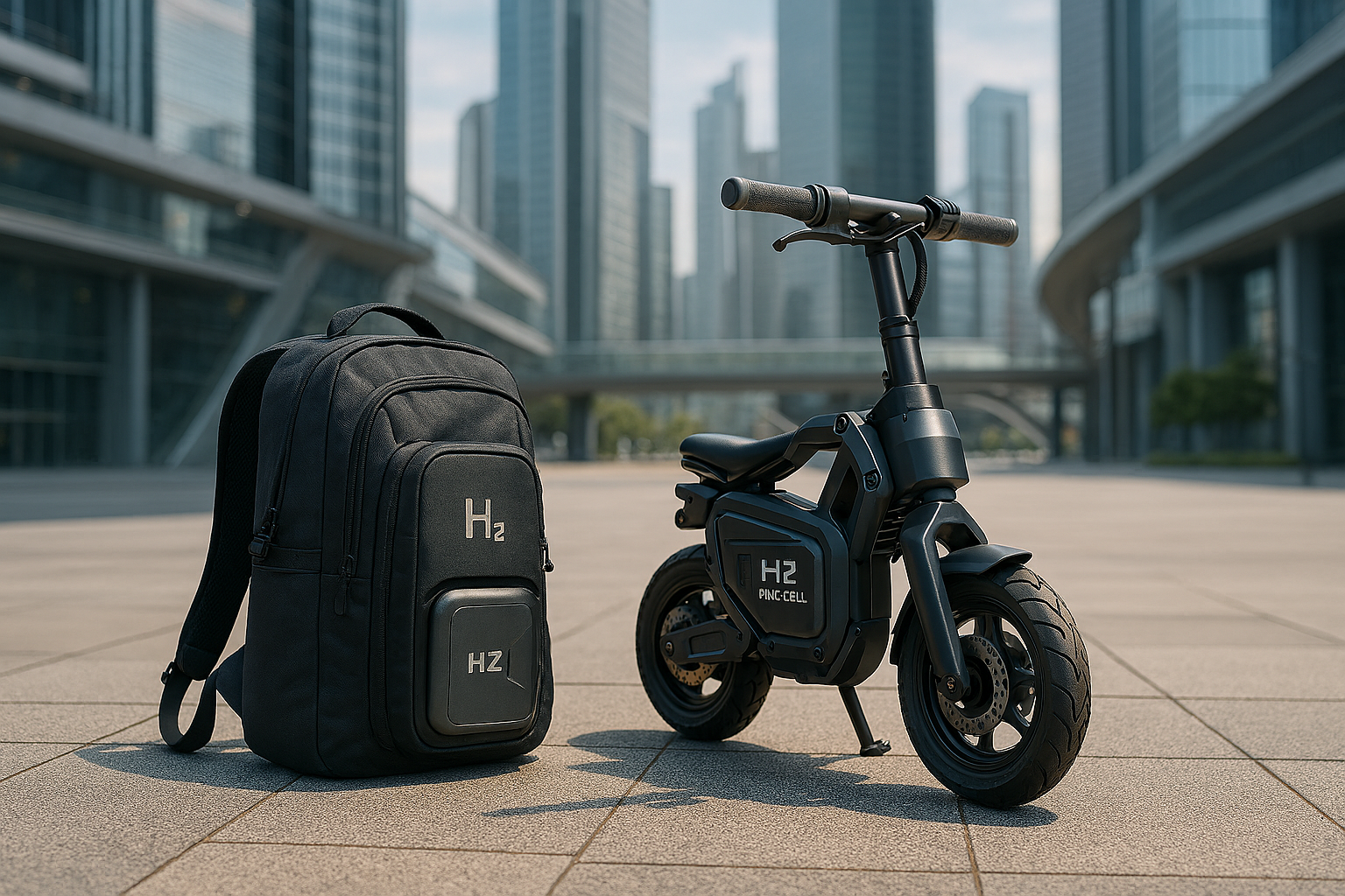 Hydrogen Cell Backpback Motorcycle